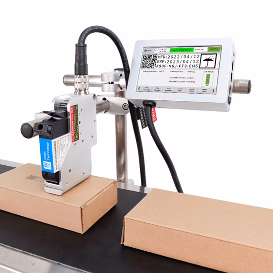 10 Inch Automatic Online Touch Screen Tij Thermal Label Printer IPS-8810 on Food Expiry Date Soft Package Printing ODM/OEM