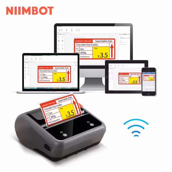 Niimbot Multifunction Label Maker Machine Portable Mini POS Thermal Label Printer